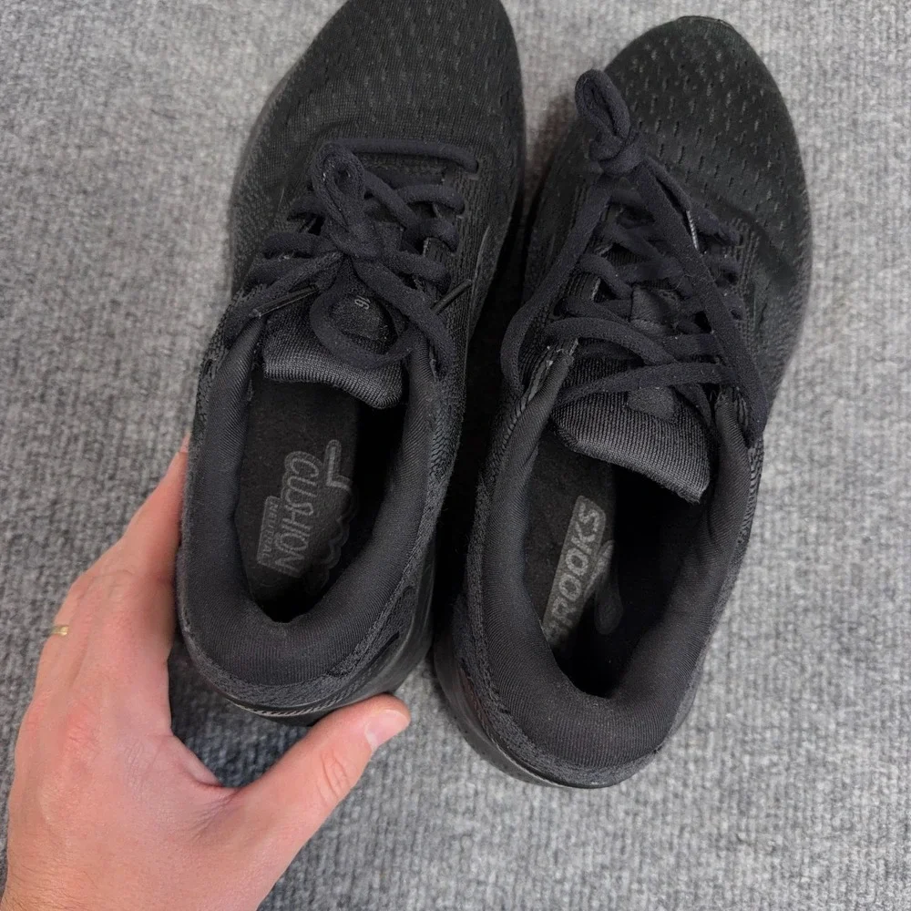 Brooks Ghost 16 Shoes Women 9.5 Triple Black Mesh Running Sneakers 1204071B020